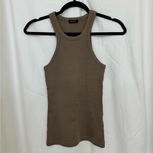 GOLDSIGN | NWOT | Brown Ribbed High Neck Tank